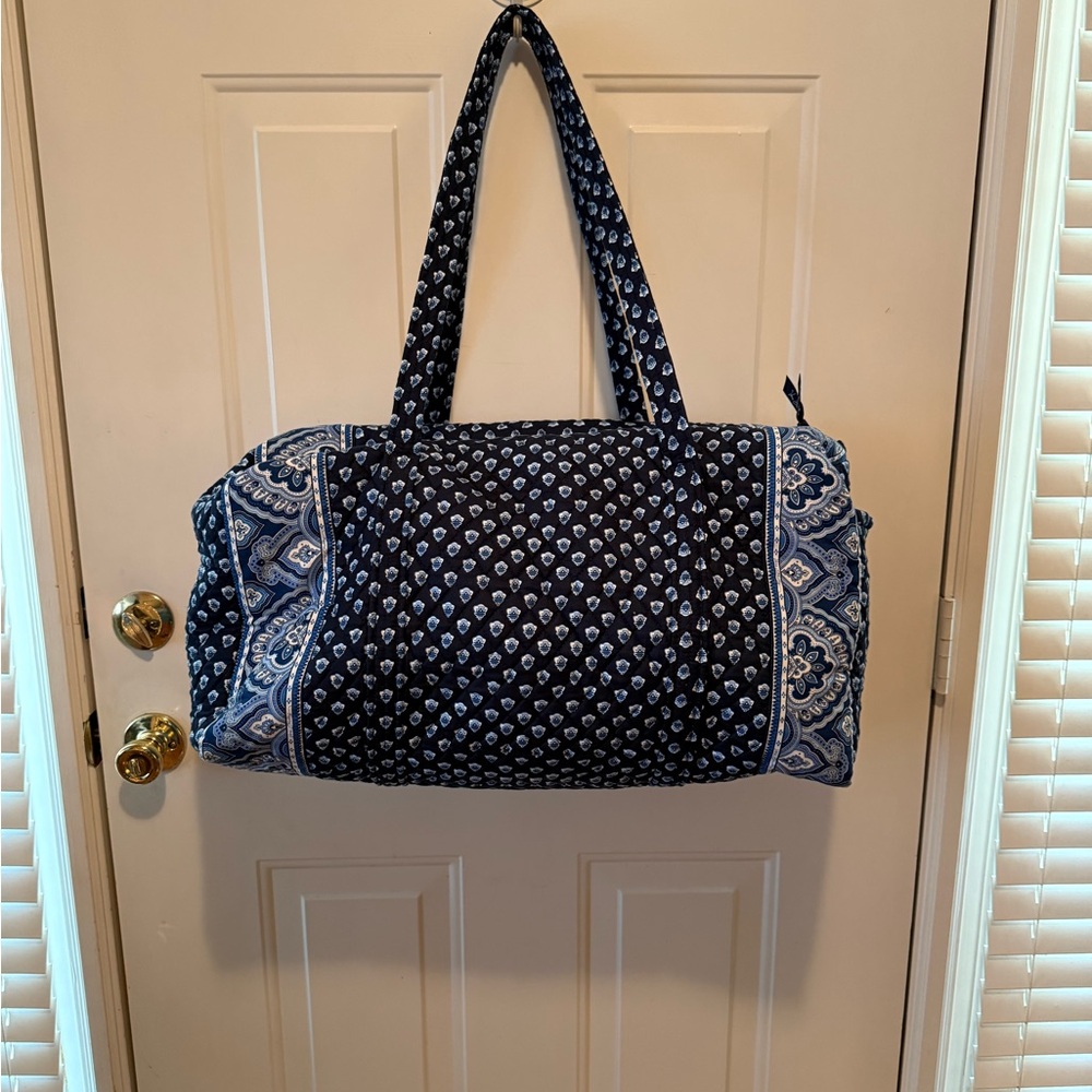 Retired Vintage Vera Bradley Nantucket Navy  Large Duffle Bag